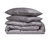 Organic Cotton Duvet Set - Darkgrey - Dark Grey