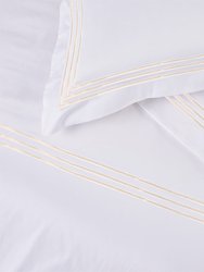 Organic Cotton Embroidered Duvet Set - Ivory