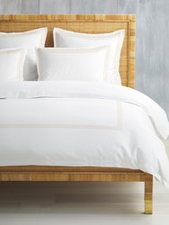 Organic Cotton Embroidered Duvet Set - Ivory