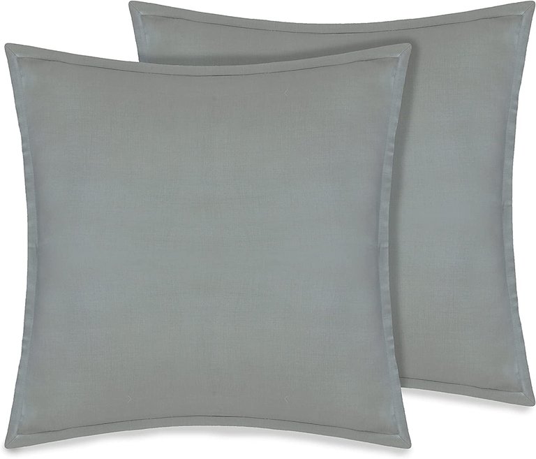Organic Cotton Euro Sham - Light Slate Gray - Light Slate Gray