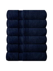 Organic Cotton Feather Touch Hand Towel, Insignia Blue (Pack of 6) - Insignia Blue