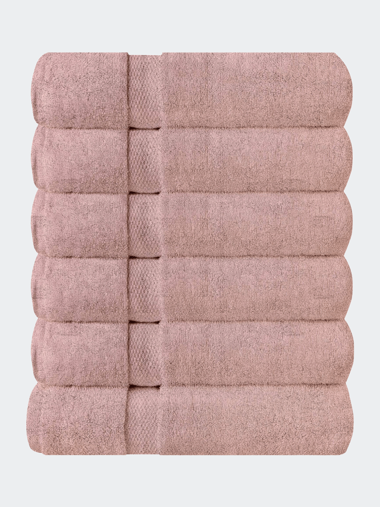 Organic Cotton Feather Touch Hand Towel, Rose Dust (Pack of 6) - Rose Dust