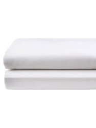 Organic Cotton Percale Fitted Sheet - White