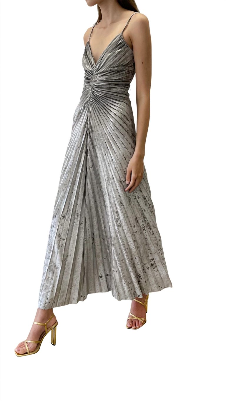 Maryln Midi Dress - Silver