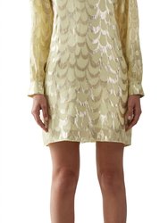 Michelle Dress - Yellow Metallic