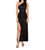 Solie Sequin One Shoulder Dress - Black