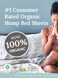 100% Organic Hemp Bed Sheet Collection - Light Gray