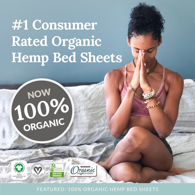 100% Organic Hemp Bed Sheet Collection - Light Gray