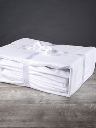 100% Washed Organic Cotton Bed Sheet Collection - White