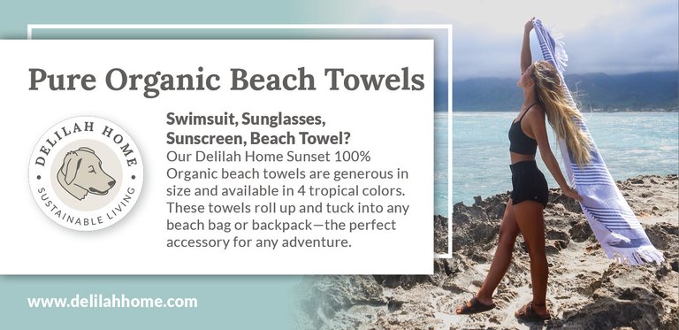 Sunset Beach Towels certified to the GOTS and Vegan org Standards