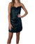 Carson Sequined Dress In Emerald - Emerald