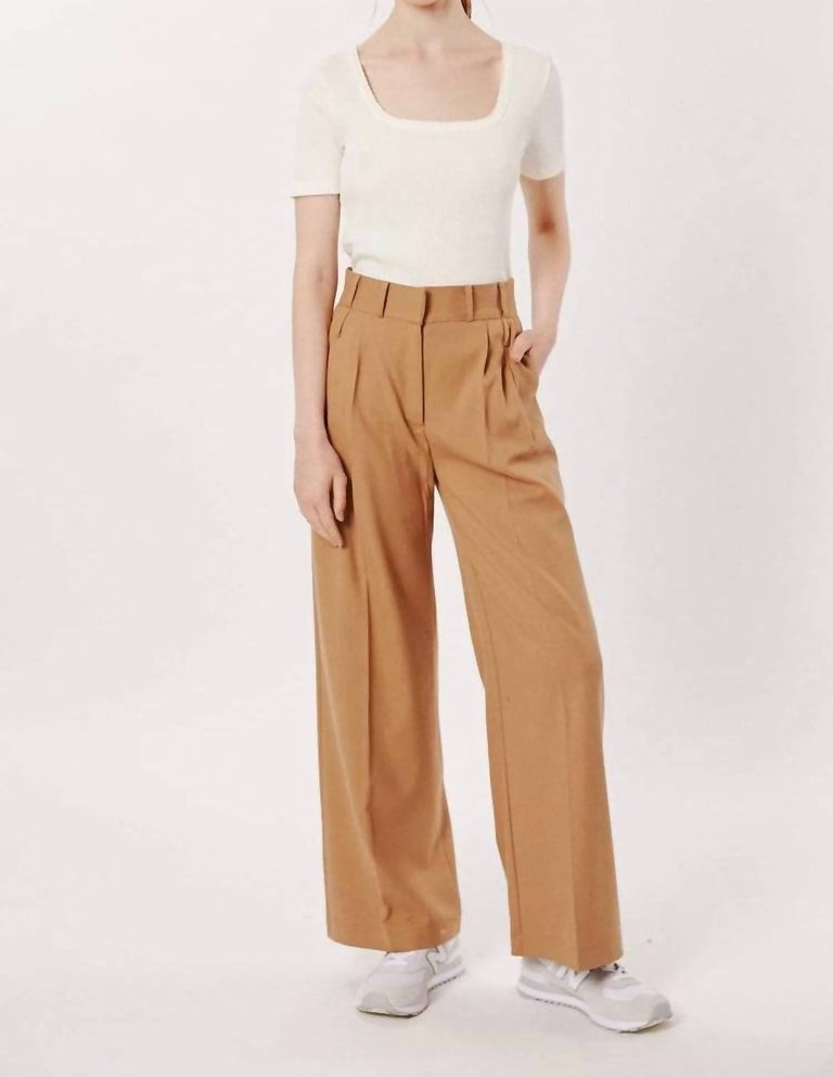 Multi Tailored Pants In Camel - Camel