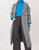 Volta Checked Coat In Grey - Grey