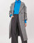 Volta Checked Coat In Grey - Grey