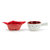 Santa Soup Crock And Bowl Cozy In Red - Red