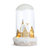 Winter Home Cloche Vignette In White/Gold - White/Gold