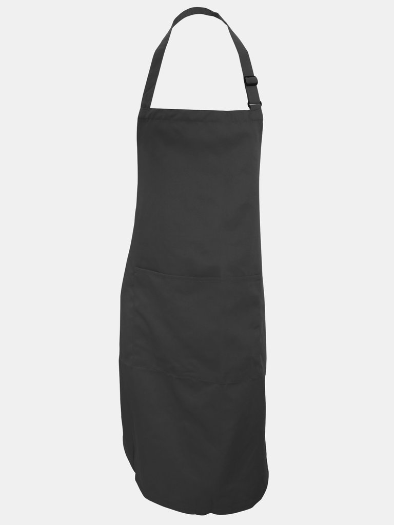 Dennys Adults Unisex Catering Bib Apron With Pocket (Black) (One Size) (One Size) (One Size) - Black