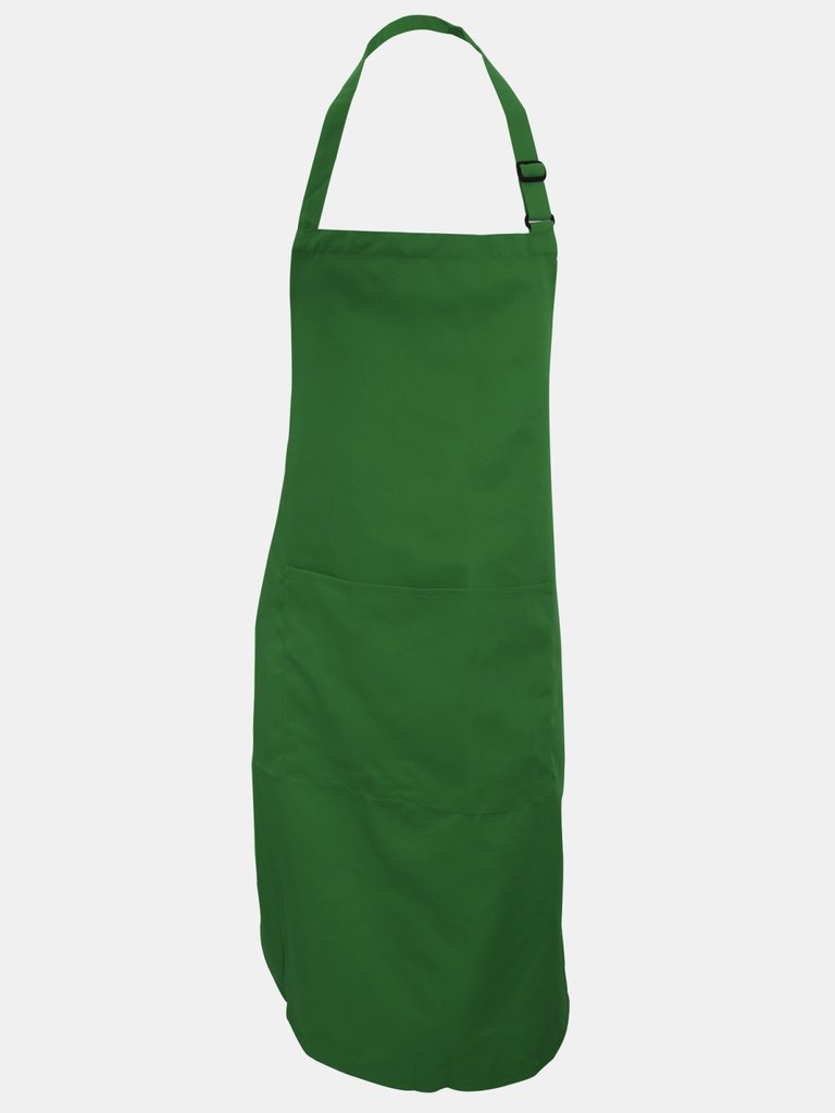 Dennys Adults Unisex Catering Bib Apron With Pocket (Bottle Green) (One Size) (One Size) (One Size) - Bottle Green