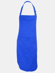 Dennys Adults Unisex Catering Bib Apron With Pocket (Sapphire) (One Size) (One Size) (One Size) - Sapphire