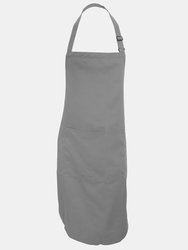 Dennys Adults Unisex Catering Bib Apron With Pocket (Storm Gray) (One Size) (One Size) (One Size) - Storm Gray