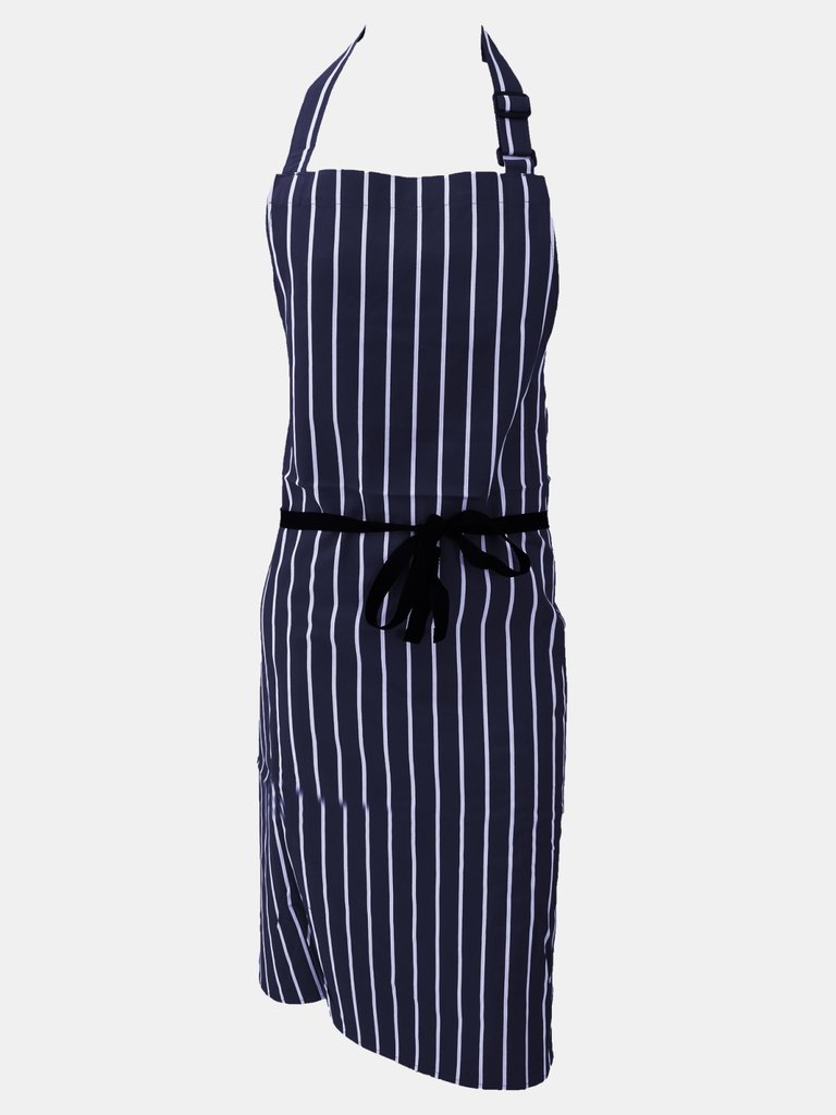 Dennys Unisex Cotton Striped Workwear Butchers Apron (Navy/White) (One Size) (One Size) (One Size) - Navy/White