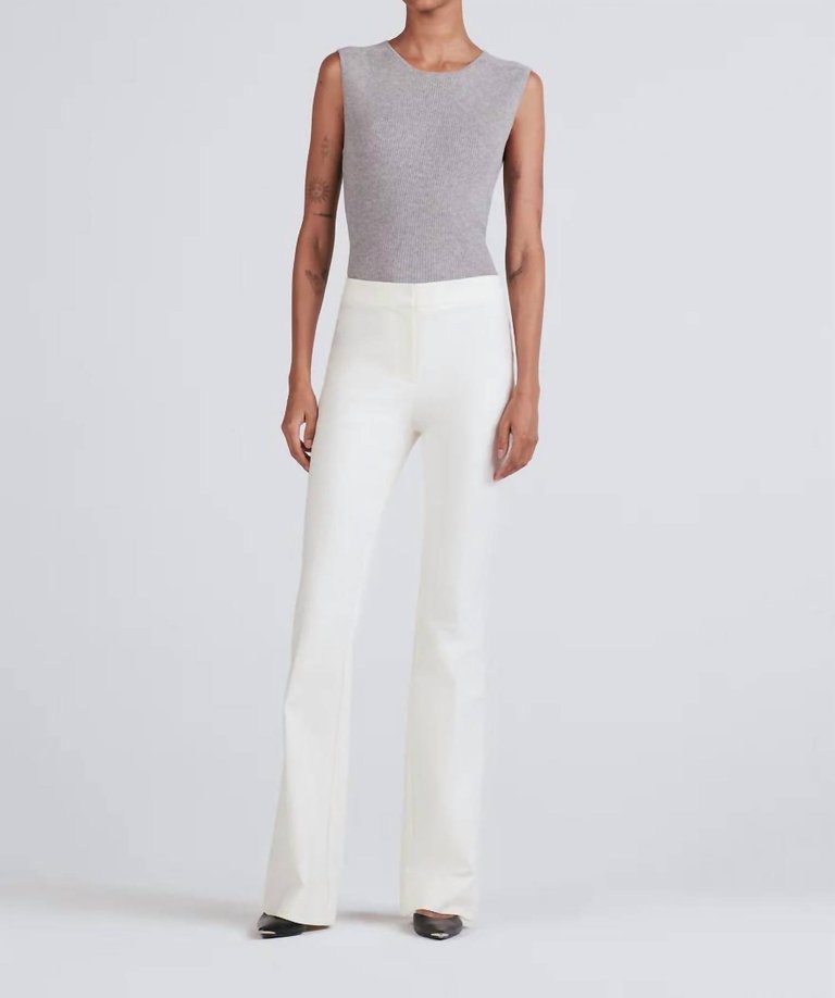 Crosby Flare Trouser In Soft White - Soft White