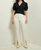 Maeve Front Slit Trousers In Soft White - Soft White