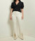 Maeve Front Slit Trousers In Soft White - Soft White