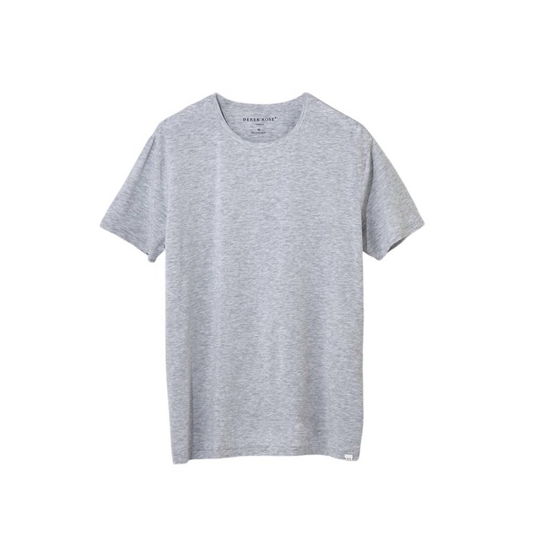 Men's Micro Modal Stretch Crewneck T-Shirt In Silver - Silver