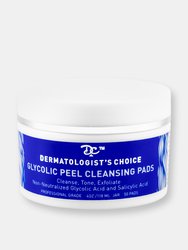 Glycolic Peel Cleansing Pads with Non-Neutralized Glycolic Acid AHA + Salicylic Acid BHA