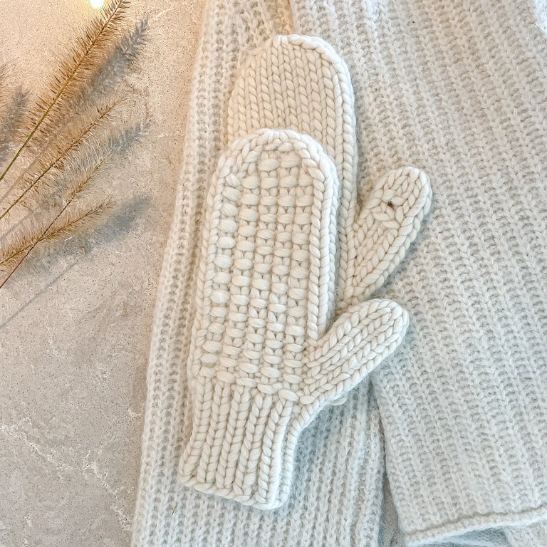 The Hoxton Mittens - Ivory - Ivory