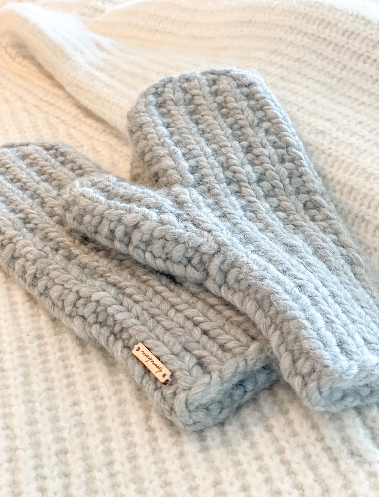The Oxford Mittens - Heather Grey