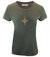 Cotton Army Green Star Lady T Shirt - Army Greem