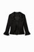 Long-Sleeve Ruffle Blouse In Black