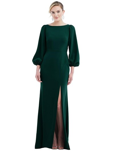 Dessy Collection Bishop Sleeve Open-Back Trumpet Gown with Scarf Tie - 3086 product