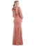 Bishop Sleeve Open-Back Trumpet Gown With Scarf Tie