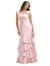 Bow-Shoulder Satin Maxi Dress With Asymmetrical Tiered Skirt - 3126 - Ballet Pink