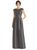 Cap Sleeve Pleated Skirt Dress with Pockets - Caviar Gray