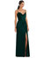 Cowl-Neck Draped Wrap Maxi Dress With Front Slit - 3072 - Evergreen