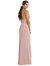 Cowl-Neck Draped Wrap Maxi Dress With Front Slit - 3072