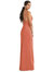 Cowl-Neck Draped Wrap Maxi Dress With Front Slit - 3072