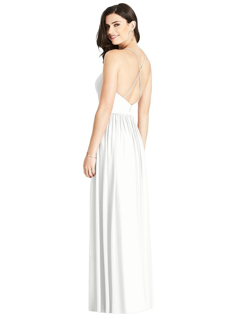 Criss Cross Strap Backless Maxi Dress - 3019