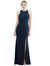 Cutout Open-Back Halter Maxi Dress With Scarf Tie - 3084 - Midnight Navy