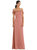 Draped Pleat Off-The-Shoulder Maxi Dress - 3079 - Desert Rose