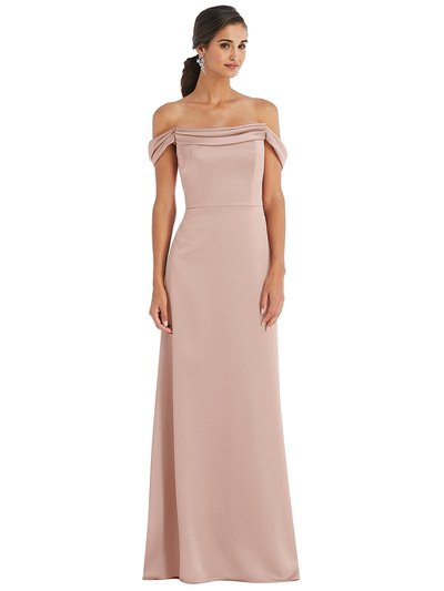 Dessy Collection Draped Pleat Off-The-Shoulder Maxi Dress - 3079 product
