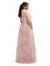 Floral Scarf Tie One-Shoulder Tulle Dress with Long Full Skirt - 3130FP
