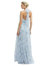 Floral Tie-Back Halter Tulle Dress with Long Full Skirt & Rosette Detail - 3131FP