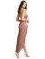 Halter Midi Dress With Draped Tulip Skirt