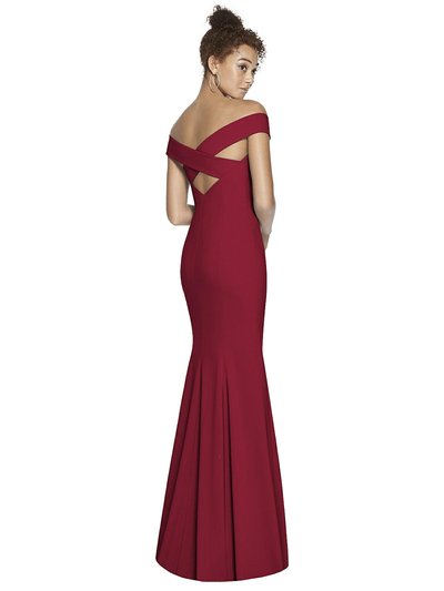 Dessy Collection Off-the-Shoulder Criss Cross Back Trumpet Gown - 3012  product