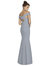 Off-the-Shoulder Criss Cross Back Trumpet Gown - 3012 - Platinum